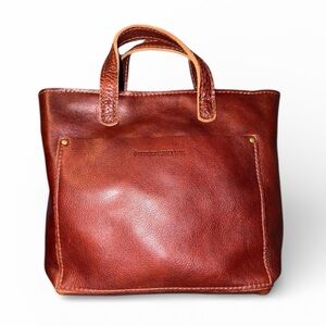 PORTLAND LEATHER Zipper Mini Crossbody Nutmeg